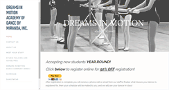 Desktop Screenshot of dreamsinmotiondance.com